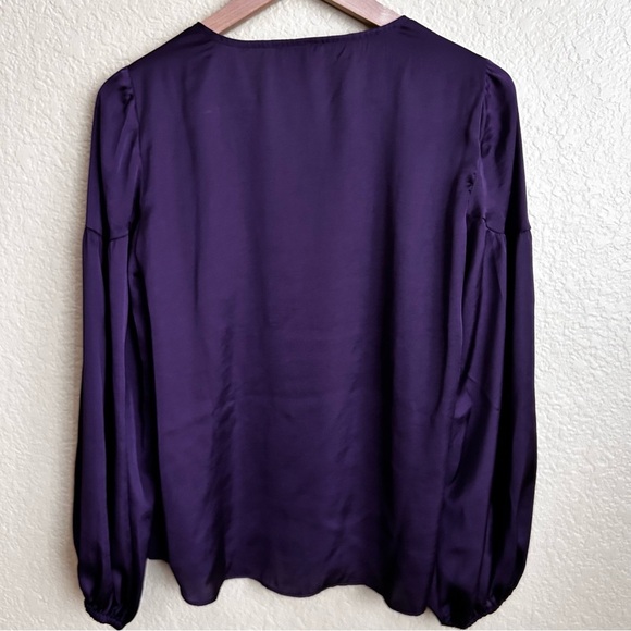 Vince Camuto Purple Billowy Long Sleeve Blouse - Picture 2 of 9